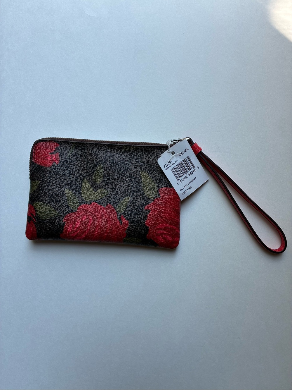 Coach Rose Print Small Wristlet NWT - Picture 2 of 6